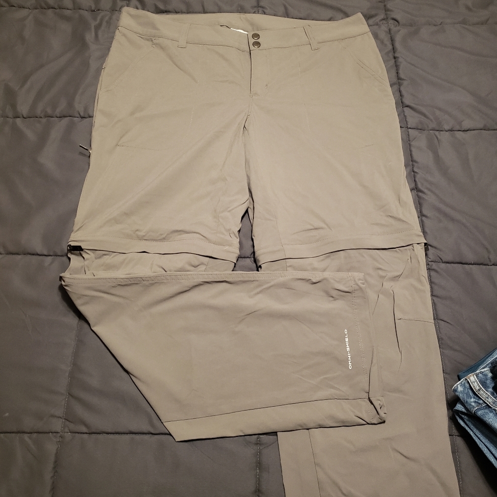 Columbia Womens Saturday Trail II Convertible Pant 16 R Gray AK8120